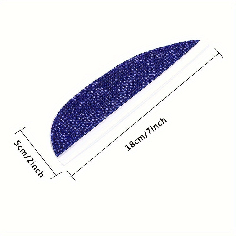 2 piezas de protectores de lluvia para espejos de coche con cristales de Swarovski reflectantes para mayor visibilidad