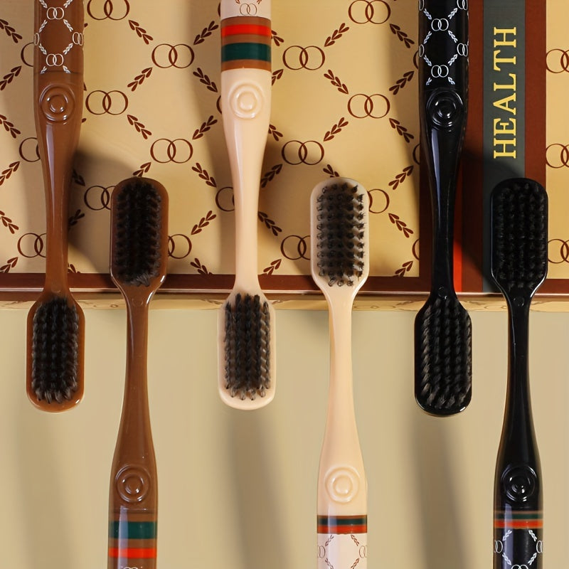 6-Pack Soft Bristle Toothbrush Set for Adults Travel and Home Oral Care