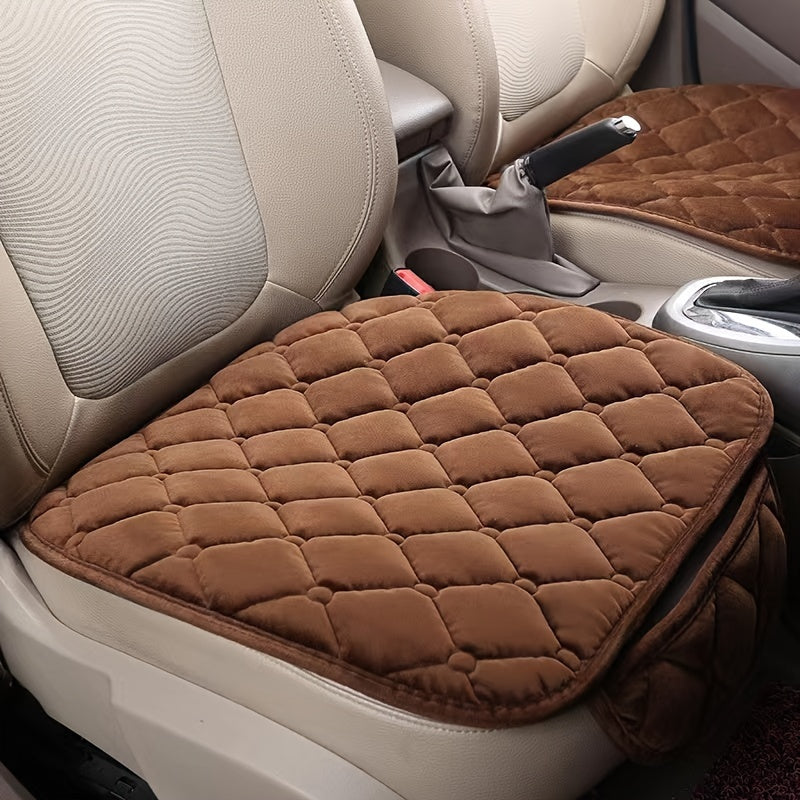 Universal Car Seat Cushions Set Short Plush Non-slip Autumn Winter