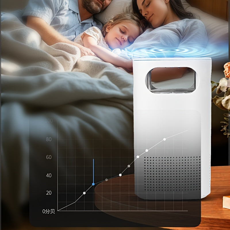 Air Purifier Desk Fan with 3-Speed, Odor Elimination, Ventilation Modes