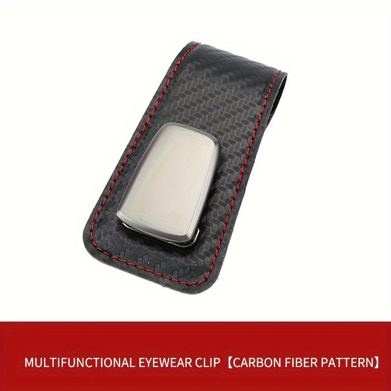 Car Sun Visor Sunglasses Holder Organizer Card Ticket Holder Black Accessory