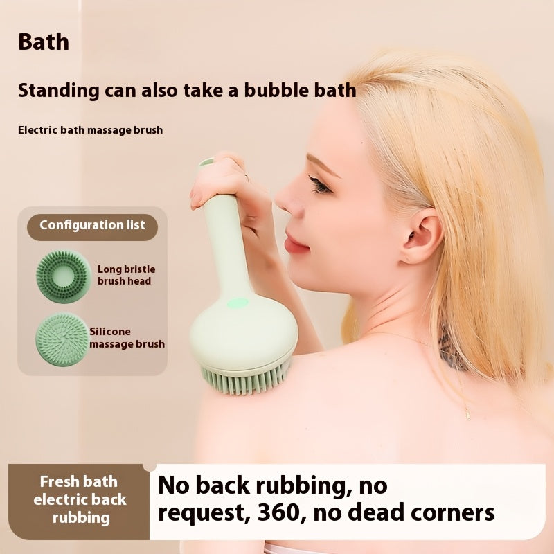 Rechargeable Electric Bath Brush with Long Handle and USB Charging