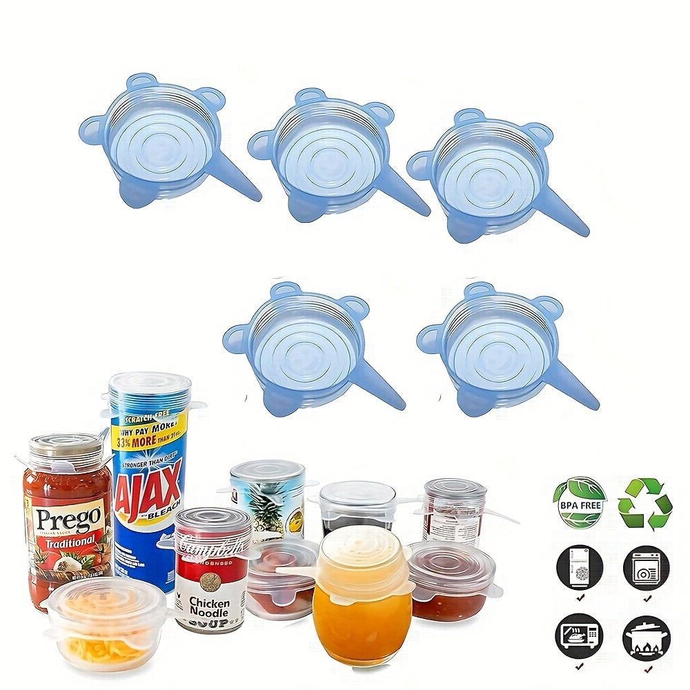 Flexible Silicone Lids for Pet and Food Cans, Fits 3 Sizes, Preserves Freshness