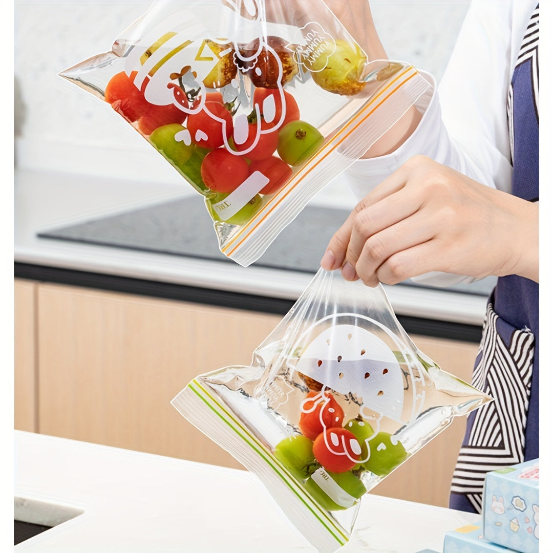 Uyda qalinlashtirilgan yangi saqlash muhrlangan sumkalar muzlatgich va muzlatilgan meva/ sabzavot saqlash uchun - 15/20/55 dona oshxona saqlash sumkalari to'plami