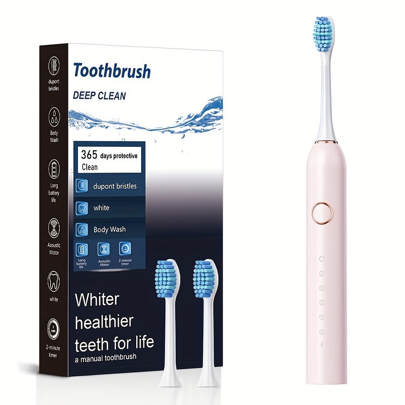 Adult Electric Toothbrush Kit Deep Clean Soft Bristles USB Rechargeable