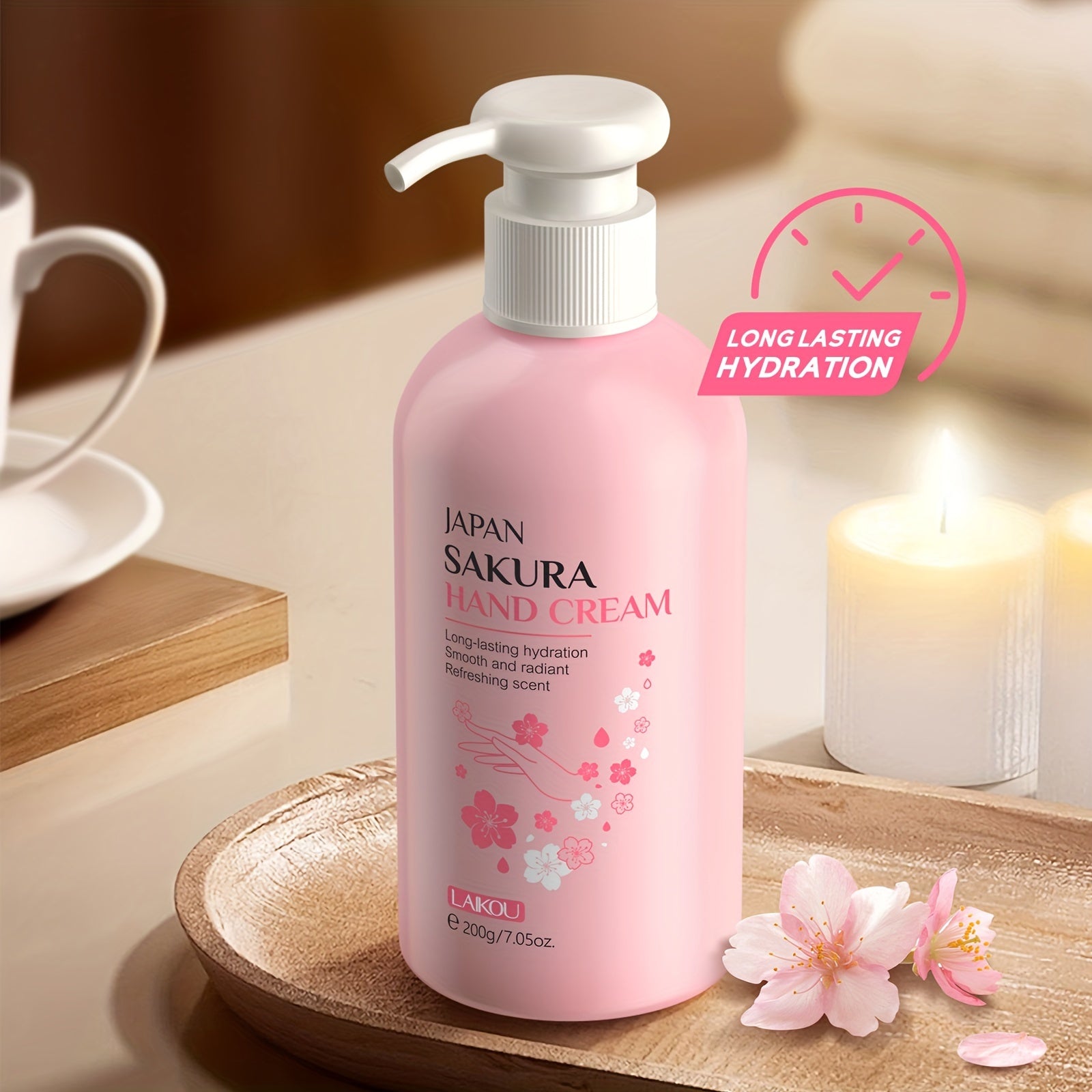 Sakura Hand Cream 200g Deep Hydration Vitamin C Niacinamide for Dry Sensitive Skin