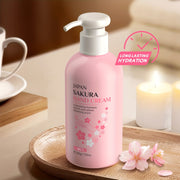 Sakura Hand Cream 200g Deep Hydration Vitamin C Niacinamide for Dry Sensitive Skin