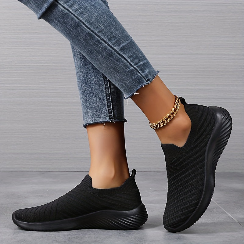 Ayollar uchun kundalik sport slip-onlar nafas oladigan, engil, qulay