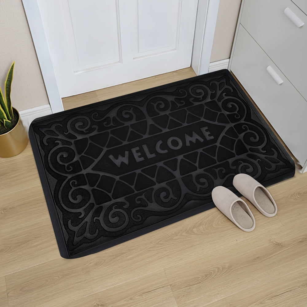 Rectangular Indoor Outdoor Doormat with Anti-Slip Backing and Dirt Resistance