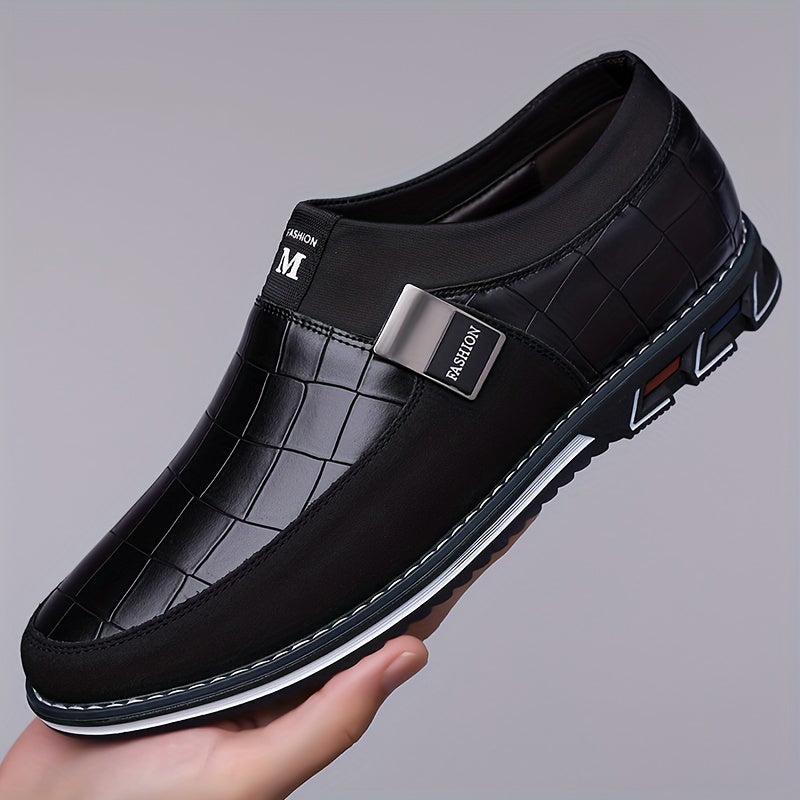 Men's Casual Slip-On Shoes Synthetic Microfiber Leather Rubber Sole Low Top Fall Spring