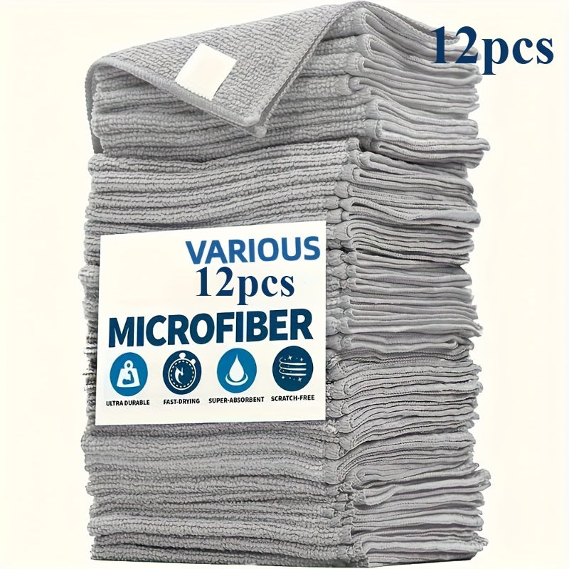 Juego de toallas de microfibra para limpiar coches, ultraabsorbentes, de secado rápido y sin pelusas