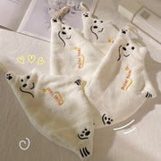 Polar Bear Hand Towels Coral Fleece Quick-Dry Absorbent Kitchen Bathroom Modern 300gsm