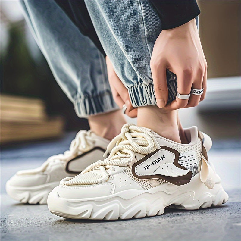 Men's All-Season Sneakers Breathable Non-Slip Thick Sole for Running Training Casual