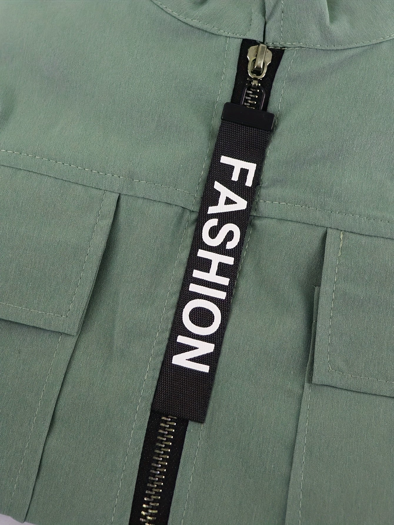 Casual Ladies Two-Piece Suit with Zipper Solid Polyester Elastane Spring Fall