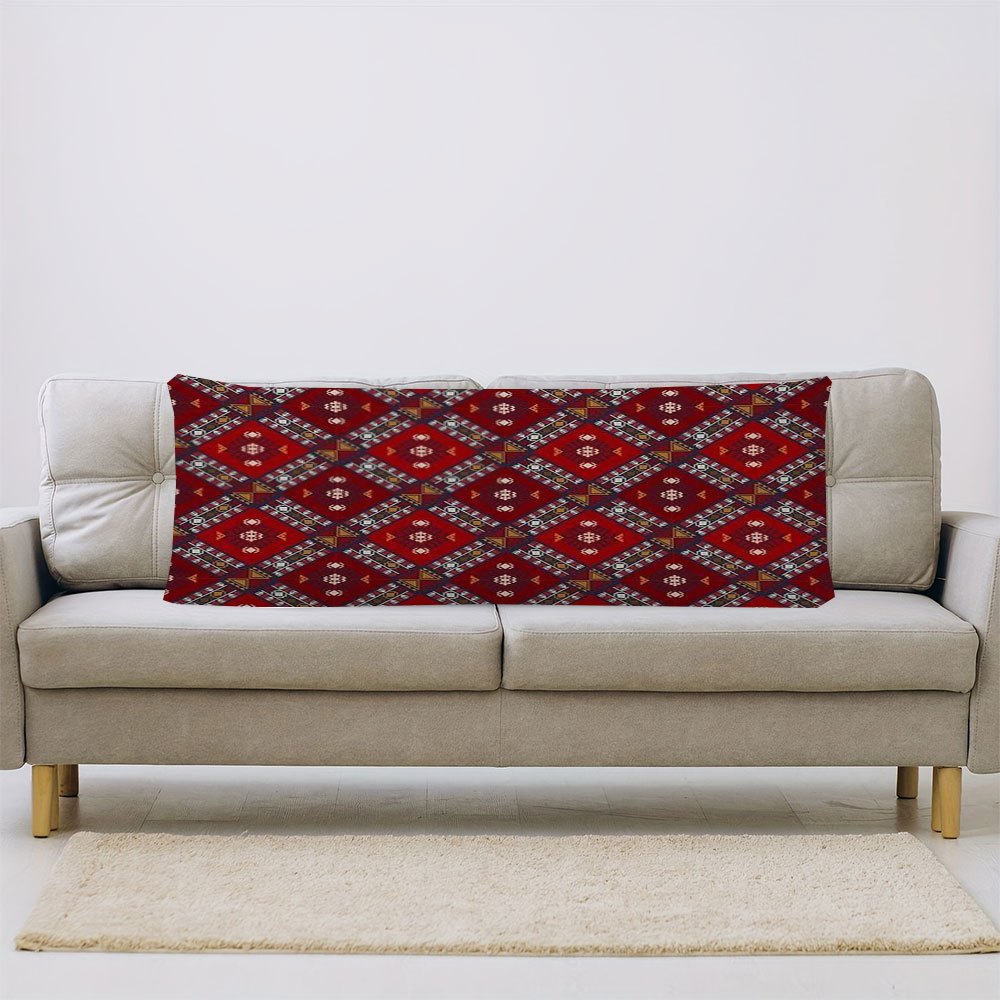 Reversible Body Pillow Cover 50.8x137.16cm Zipper Closure Persian Pattern Bohemian Style