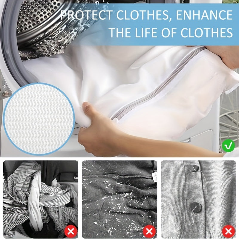 Set of 10 Mesh Laundry Bags in 4 Sizes with Zippers Underwear and Travel Storage