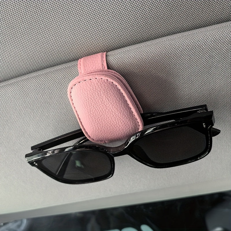 Universal Car Sun Visor Glasses Clip PVC Magnetic Eyewear Holder for Vehicle Interior