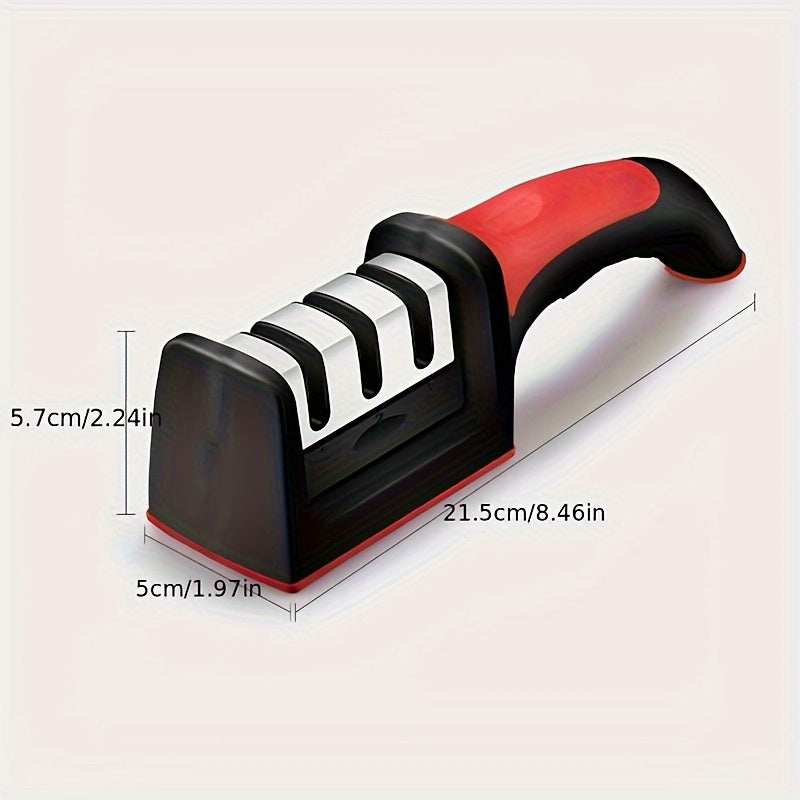 2 Pcs Professional Knife Sharpener with Diamond and Ceramic Sticks Safety Design