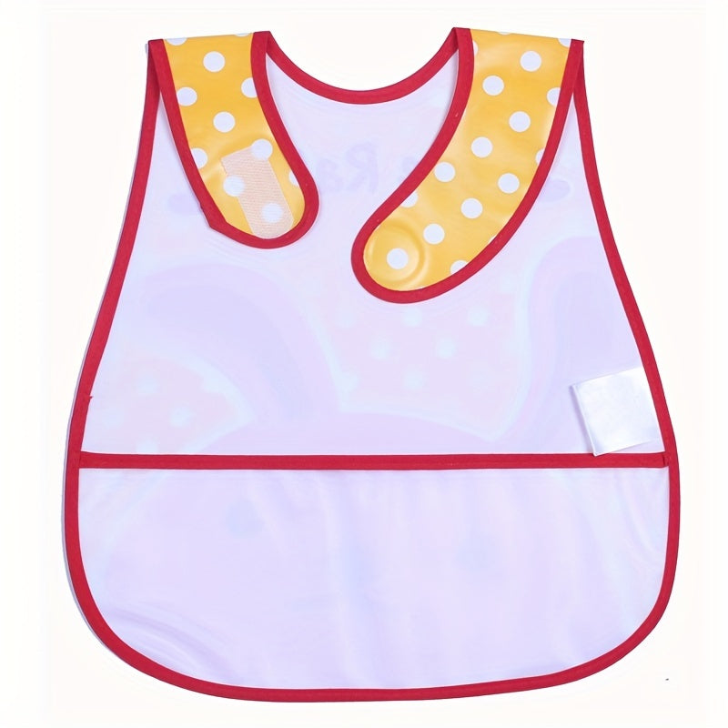 Waterproof Baby Bib for Boys and Girls with Snap Closure and Dirt-Resistant Pockets