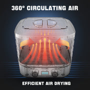 3-Tier Food Dehydrator White Easy-to-Use Round Fruit Vegetable Drying Machine for Jerky Leather Snacks