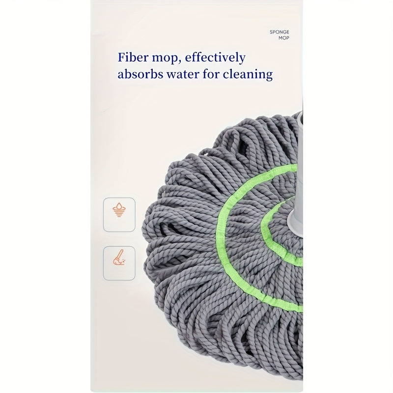 Mopa de microfibra con fibras absorbentes para limpieza de suelos y uso en exteriores