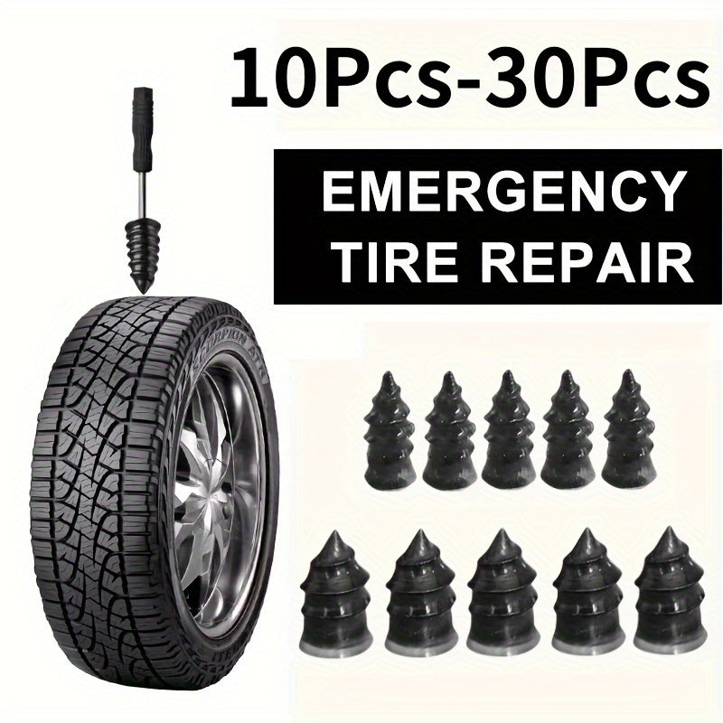 Emergency Tire Repair Kit Synthetic Rubber Plugs with Tool for Cars Bikes Trucks