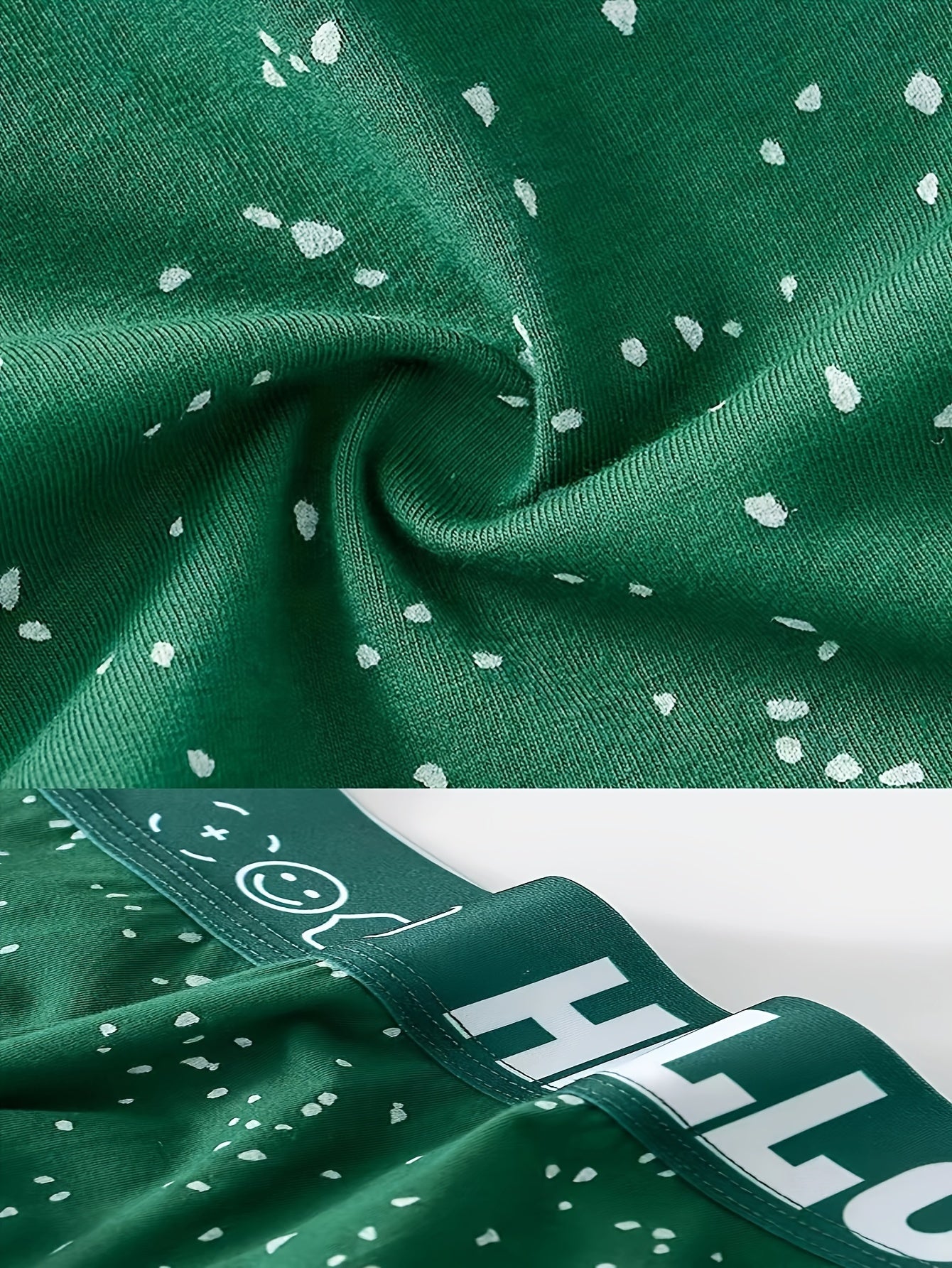 Men's Boxer Briefs with Soft Sweat-Wicking Fabric and Star Print Design