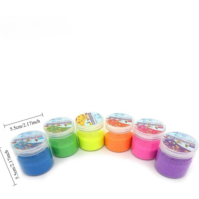 Hydrophobic Colored Sand Play Toys for Ages 14 Plus in 6 Mixed Colors