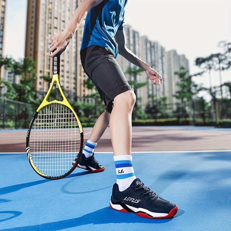 Унисекс теннисные кроссовки с дышащим дизайном, нескользящей подошвой, всесезонными полосками и прочными материалами - идеальны для осенне-зимних видов спорта.