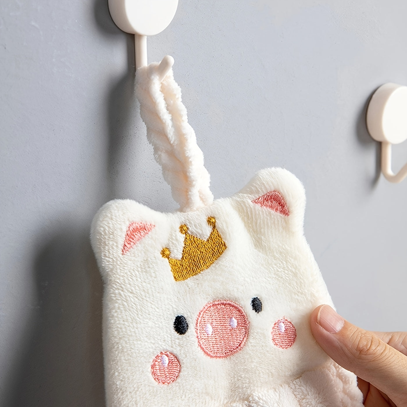 Cute Pig Hand Towel Kitchen Absorbent Versatile Household Use