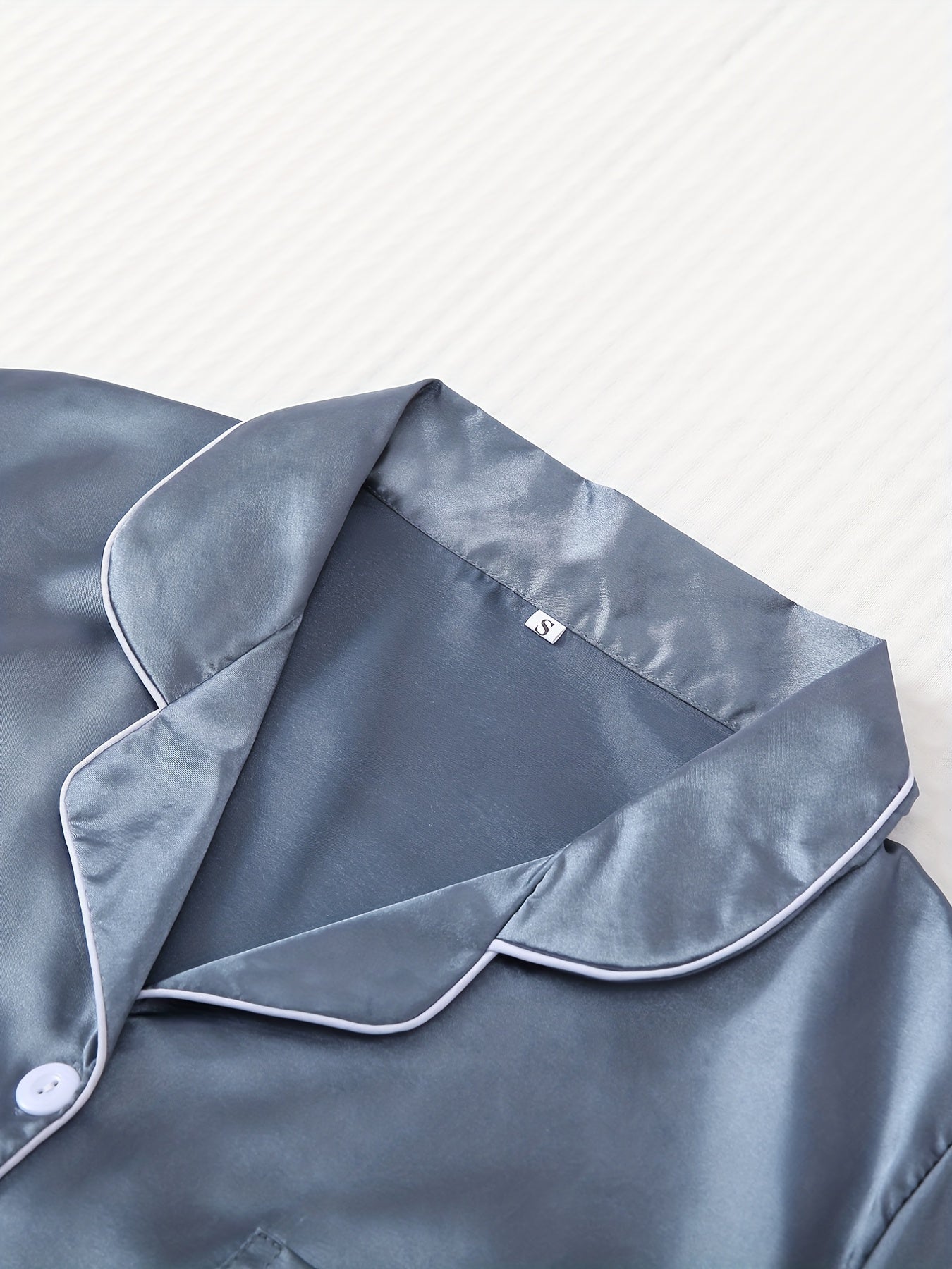 Women's Satin Pajama Set Three-Piece Solid Color Casual All-Season