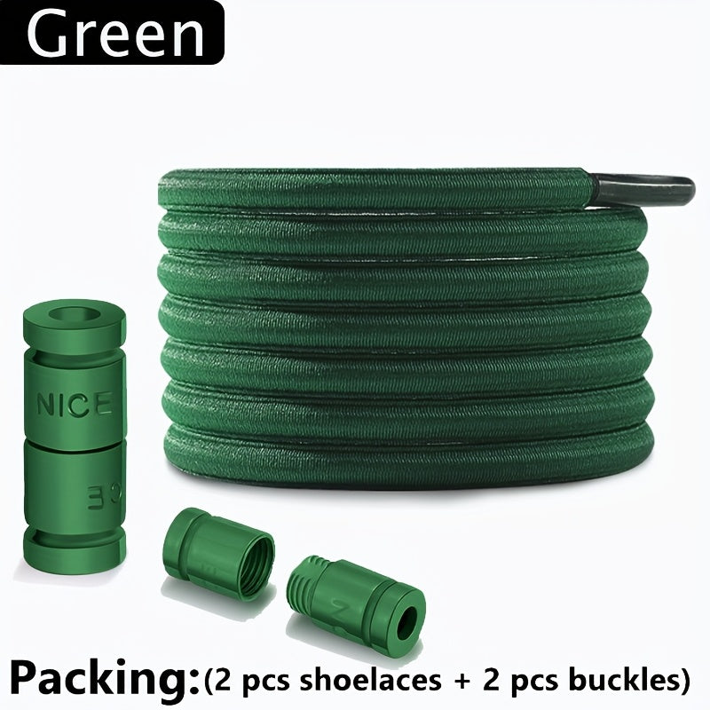 No-Tie Elastic Lace Shoes for Men and Women Quick-On Flat Shoe Laces
