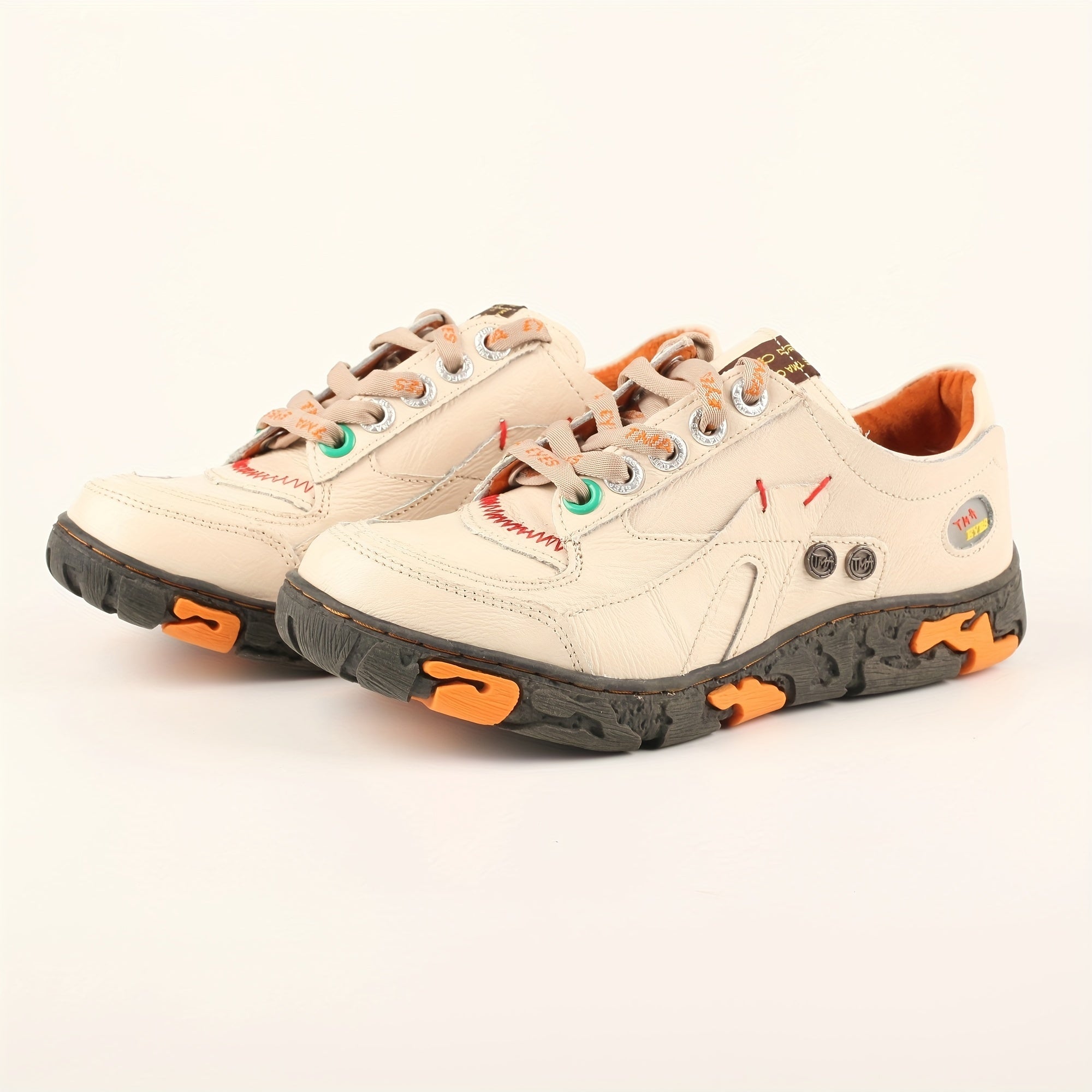 Zapatillas casuales de color contrast para mujer con cordones y plataforma para caminar