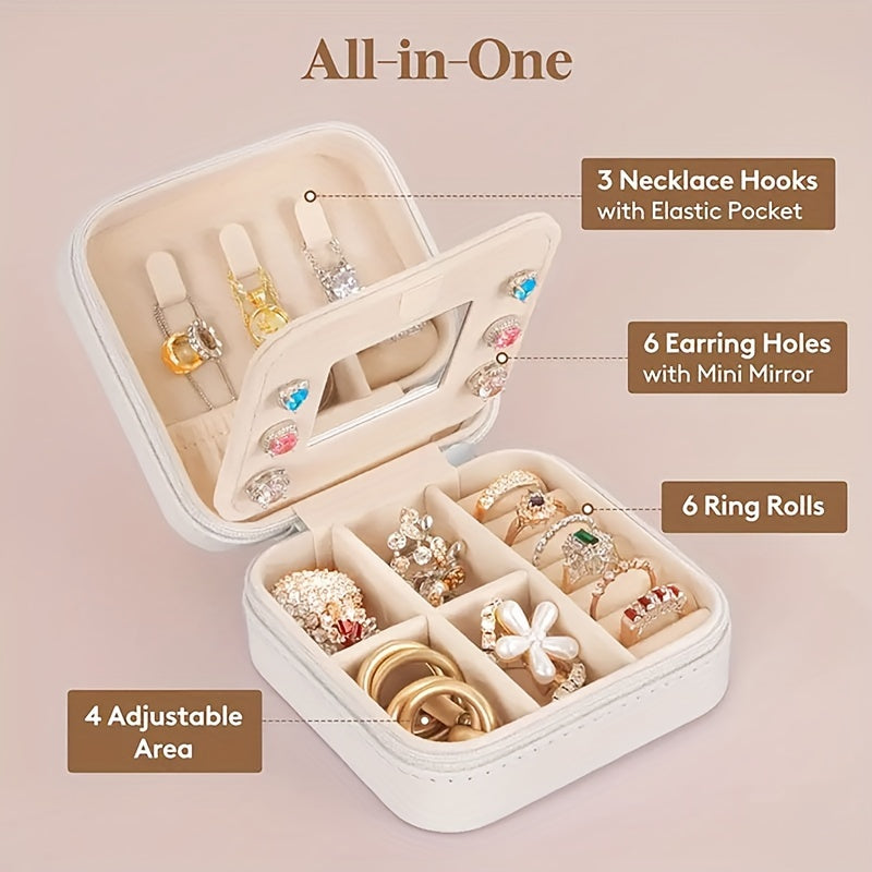 Yolgʻon charm bilan shaxsiylashtirilgan alfavitli flip-top bilan qoplangan, soʻzma-soʻz qoplangan va taqinchoqlarni saqlash uchun quti