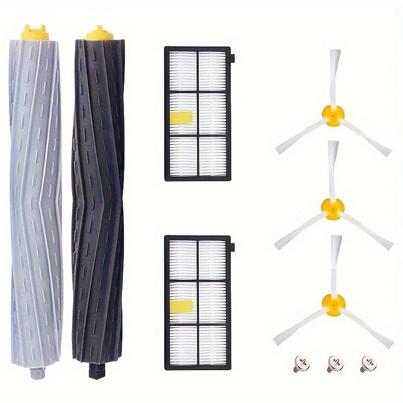 iRobot tozalagichlari uchun mo'ljallangan 7 ta HEPA filtrlar to'plami, 800, 900, 860, 870, 880, 966, 980 modellari bilan mos keladi - Pol cho'tkasi qo'shimchasi kiritilgan