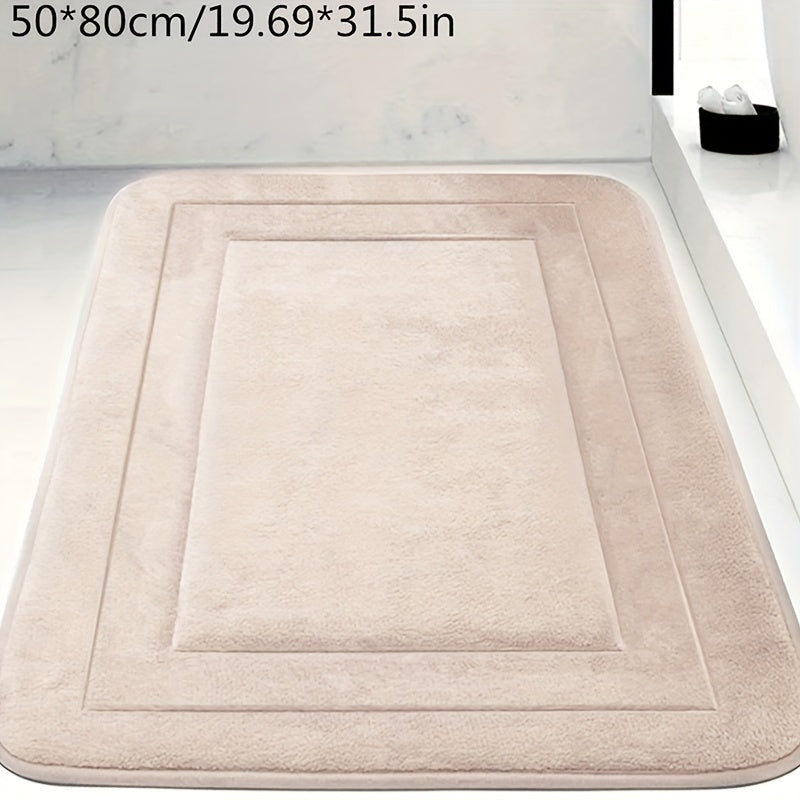 Absorbent Non-Slip Bathroom Floor Mat with Memory Foam PVC Bottom for Bathroom and Bedroom Use