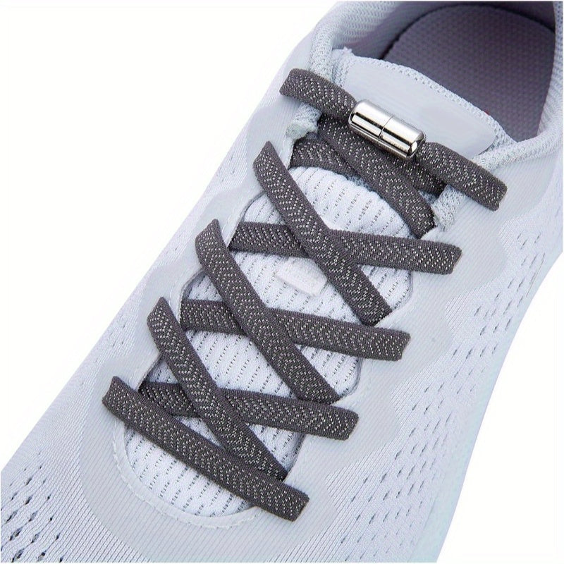 No-Tie Elastic Shoelaces for Kids and Adults, Flexible Easy to Use