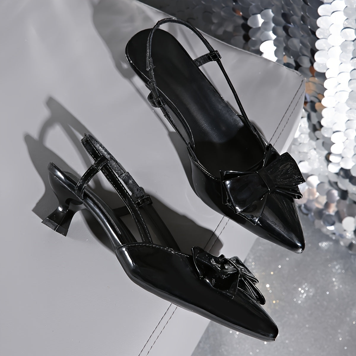 Women's Pointed Toe Mary Jane Shoes Synthetic Upper Bow Ankle Strap Summer