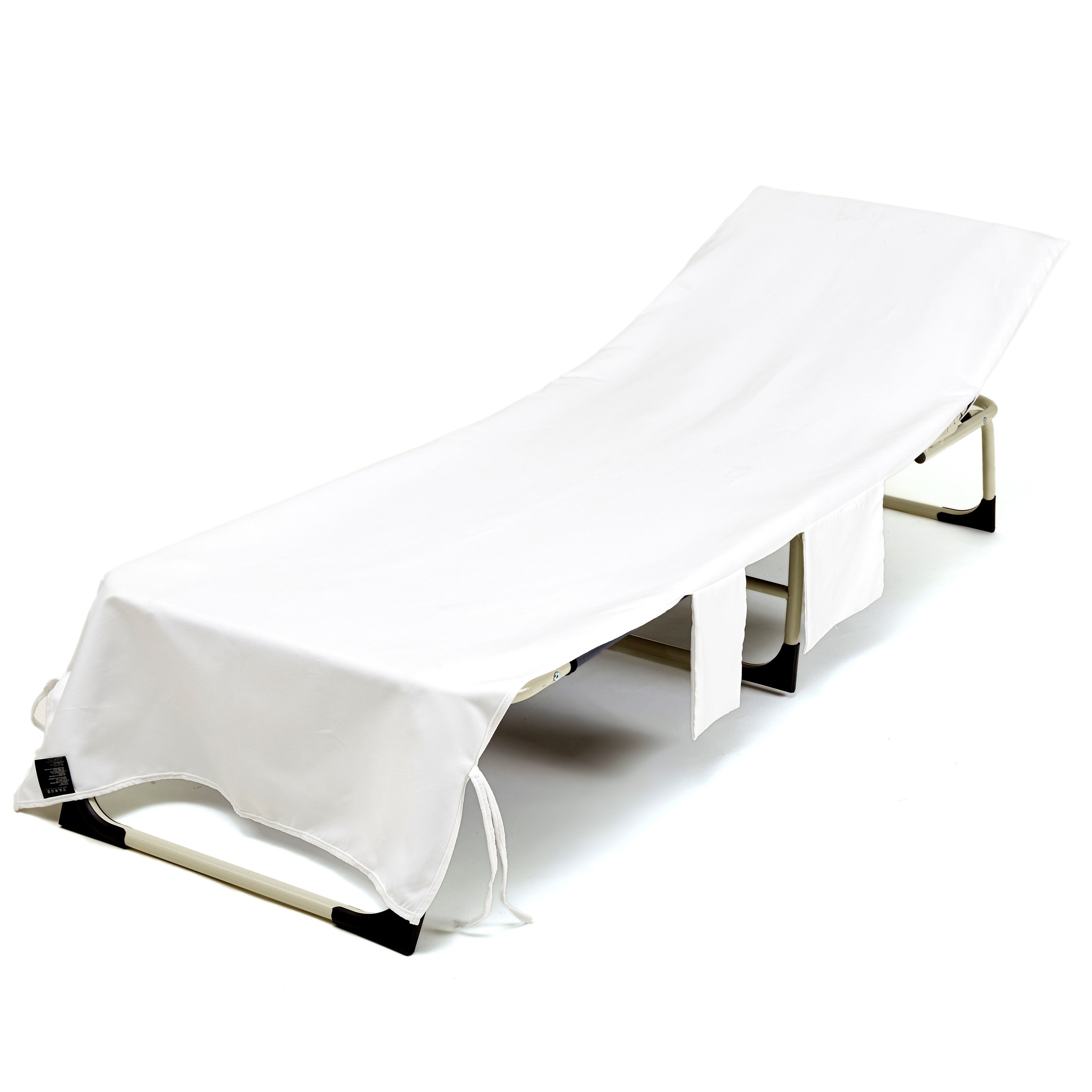 Microfiber Beach Chair Cover Gray Outdoor Poolside Protective Slipcover