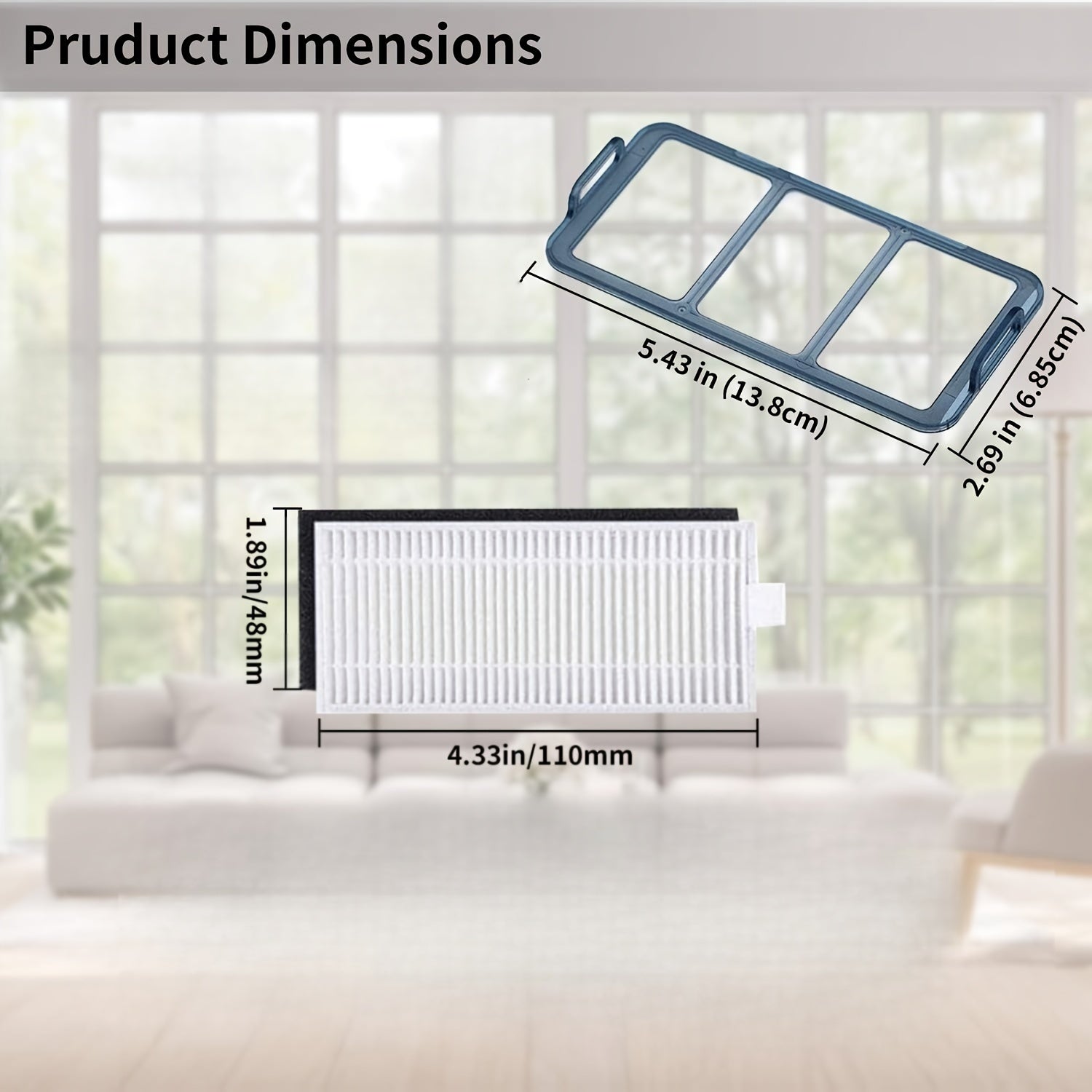 Replacement Parts Set for Robot Vacuum Cleaner Includes Brushes Filters 10 Pieces