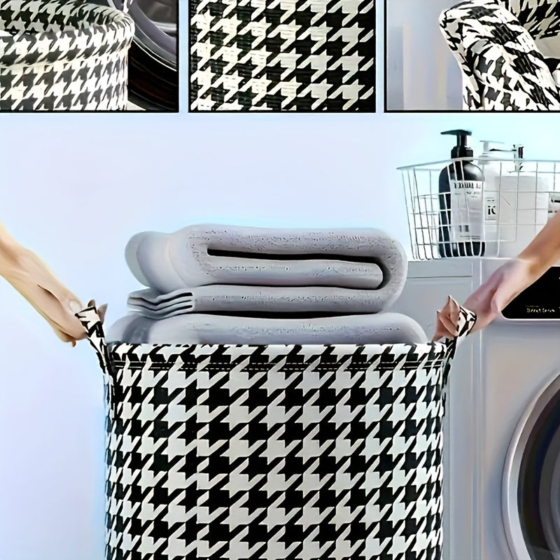 Qo'llari bilan tekislangan kir yuvish savati, kiyimlar, o'yinchoqlar, atıştırmalıklar uchun yig'iladigan, buklanuvchi