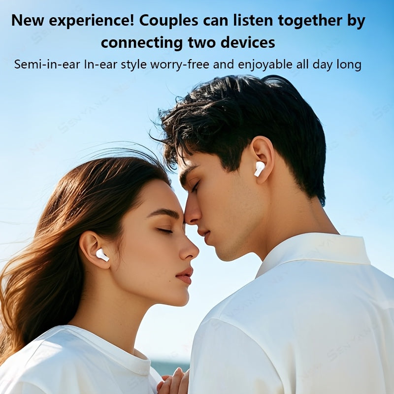 Сенянг True Wireless In-Ear игровые наушники с сенсорным управлением, HD вызовы, перезаряжаемая батарея для Android и iPhone, спортивные наушники, шумоподавление, умные наушники.