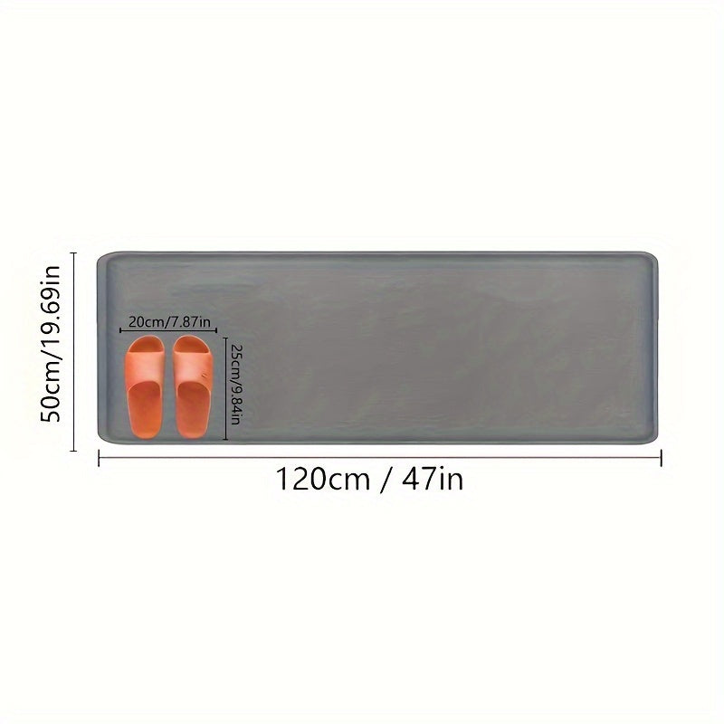 Coral Fleece Bath Mat Non-Slip Absorbent Washable Rug for Bathtub Shower