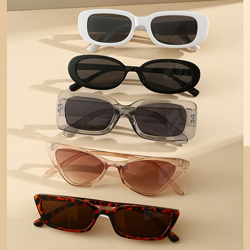 5 пар унисекс модных очков для пляжа и повседневной носки, легкие стильные очки