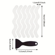 Transparent Safety Tape Set for Bathtub Non-Slip Strips with Scraper