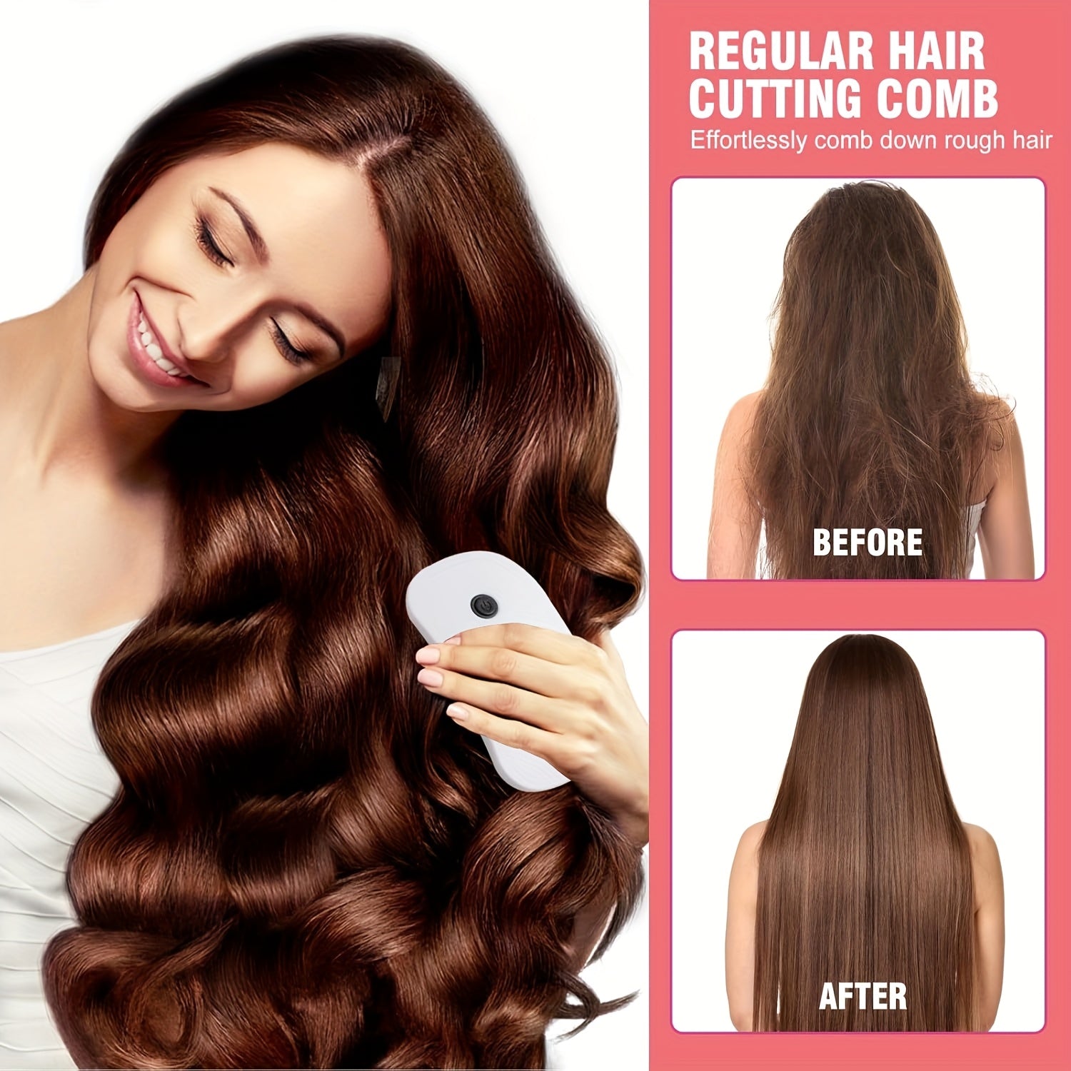 Electric Head Massager and Portable Hair Comb for Scalp and Meridian Massage