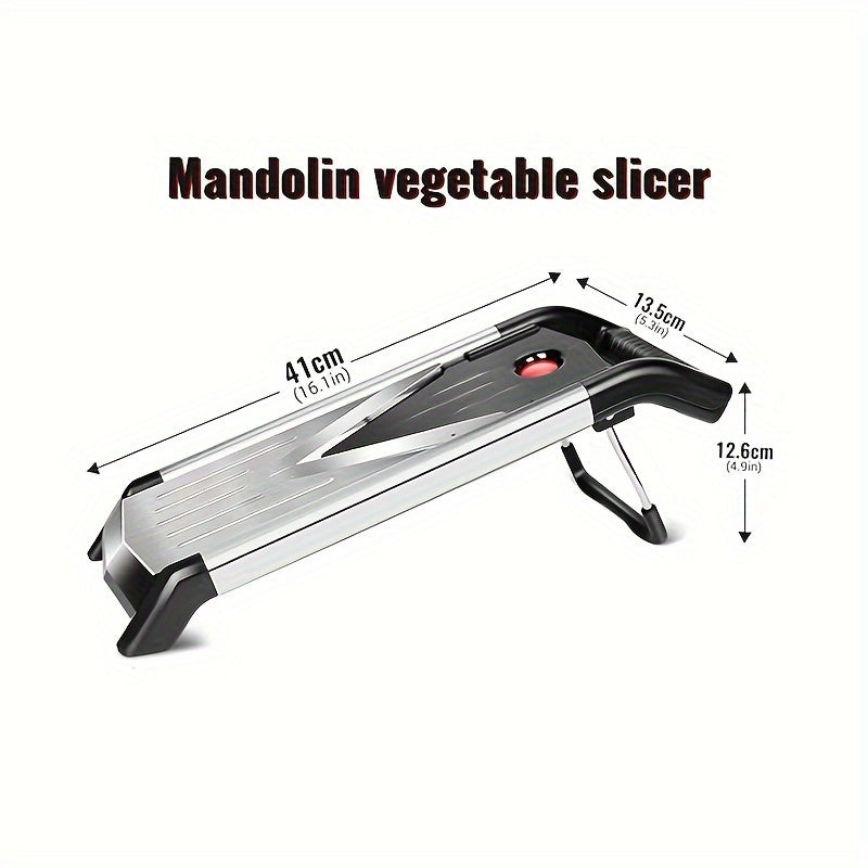 Stainless Steel Mandoline Slicer for Vegetables and Fruits with Adjustable Blades