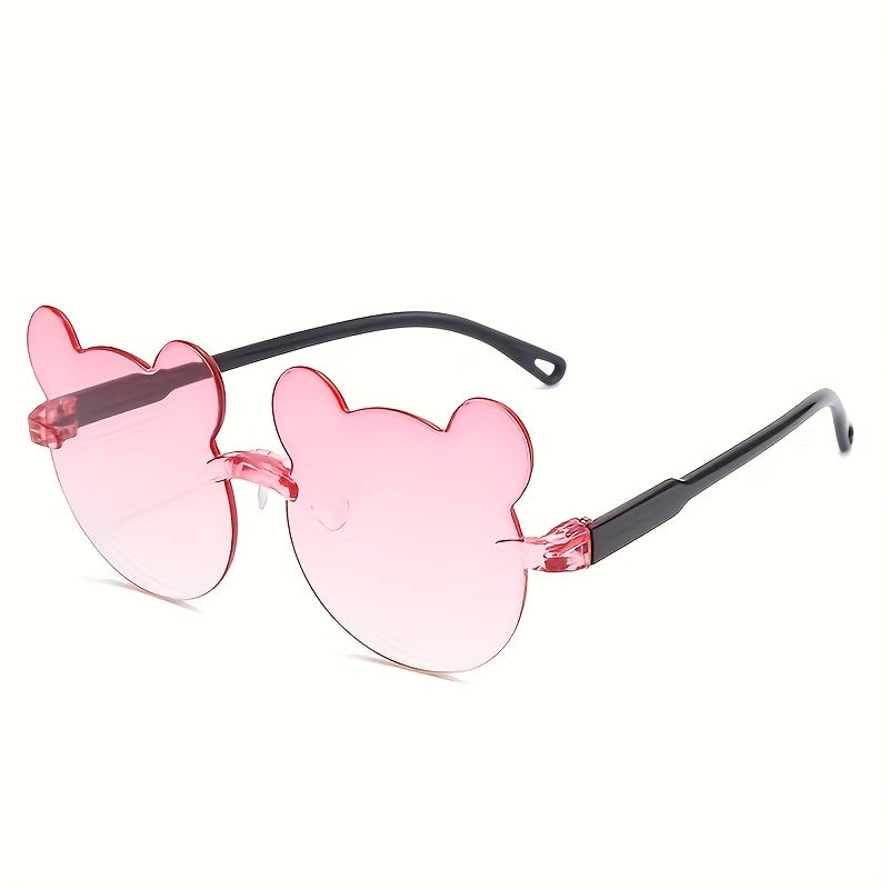 4Pcs Square Frame Glasses for Teens with Bear Ears and Cat Eye Design for Parties and Gifts