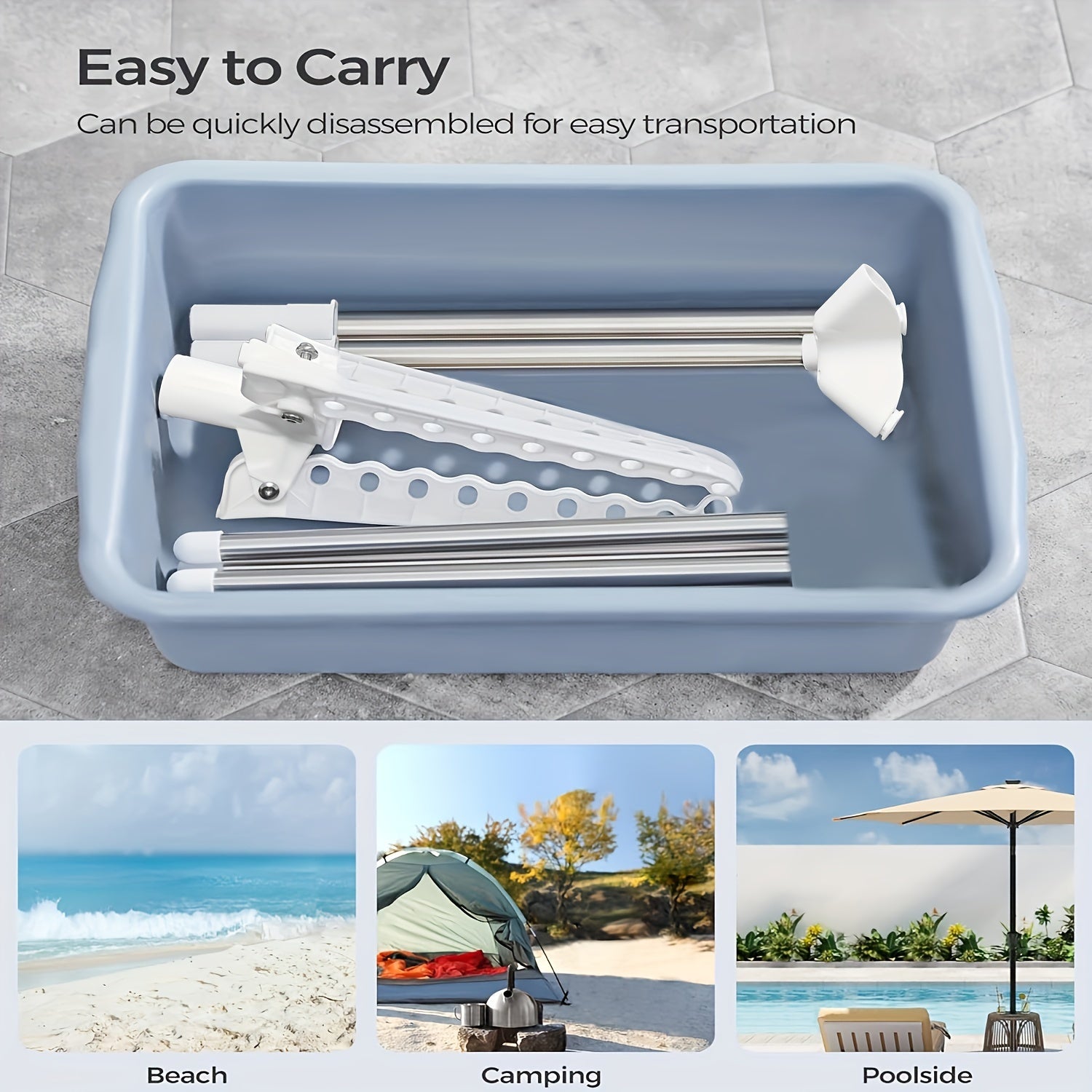 Extendable Stainless Steel Tripod Clothes Dryer with Collapsible Stand