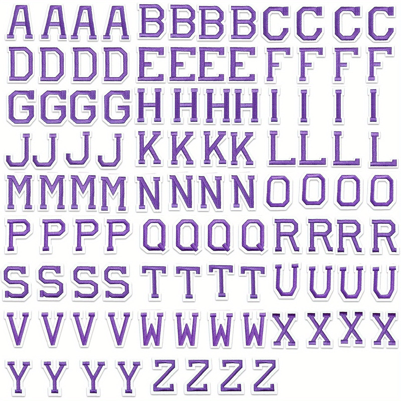 Iron-On Patches for Hats Shoes Backpacks and Jackets Letters and Numbers